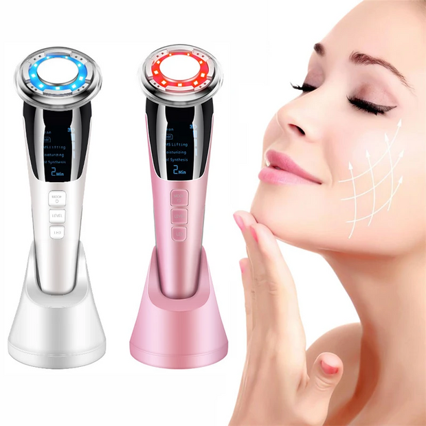 EMS Face Massager Anti Aging Therapy Hot Cool Facial Massager